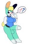  3_toes ? alpha_channel animal_crossing anthro balls big_balls big_breasts big_penis black_eyes blonde_hair blue_clothing blue_shirt blue_topwear blush bottomless breasts clothed clothing crossgender digital_media_(artwork) erection feet female_symbol fur gender_symbol genitals glans gloves_(marking) green_balls green_body green_fur green_penis gynomorph hair hand_behind_back hi_res huge_balls huge_penis humanoid_genitalia humanoid_penis intersex lagomorph leg_markings leporid looking_away mammal markings mr_rottson mtg_crossgender mti_crossgender nintendo open_mouth penis pink_inner_ear rabbit sasha_(animal_crossing) shirt simple_background smile socks_(marking) solo speech_bubble symbol toes topwear transparent_background video_games white_body white_clothing white_fur white_glans white_penis white_shirt white_topwear yellow_body yellow_fur 