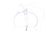  2021 anthro anus blue_and_white butt conditional_dnp dock equid equine female friendship_is_magic genitals hasbro hi_res mammal monochrome my_little_pony pegasus princess_luna_(mlp) pussy rear_view simple_background solo sugarlesspaints white_background wings 