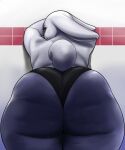  5:6 anthro big_butt butt cellulite clothed clothing conditional_dnp female hi_res huge_butt lagomorph leporid mammal panties rabbit solo standing thick_thighs topless underwear xopachi 
