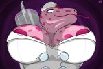 absurd_res anthro big_breasts breasts catherine_(gregory_horror_show) cleavage clothed clothing female gregory_horror_show hi_res looking_at_viewer nurse pizzaozzy_(artist) scalie solo 