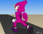  5:4 anthro butt chameleon espio espio_the_chameleon hi_res lizard male nude reptile scalie sega solo sonic_the_hedgehog_(series) 