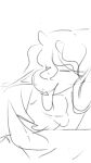  dragon durg_(artist) durg_(the_dragon) embracing jellybean_(the_dragon) monochrome original_characters sketch tired tongue tongue_out 