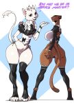  anthro black_clothing black_thong black_underwear butt butt_grab clothed clothing disney duo ear_piercing ear_ring father_of_the_pride felid female grabbing_own_ass hand_on_butt hi_res highleg_panties jijis-waifus kate_(father_of_the_pride) legwear lion maid_uniform mammal mature_female pantherine panties piercing sarabi side-tie_panties skimpy skimpy_dress the_lion_king thigh_highs thong underwear uniform white_panties 