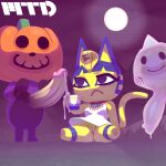  1:1 animal_crossing ankha_(animal_crossing) anthro big_penis bodily_fluids bottomless clothed clothing cum cum_drip cum_in_a_cup domestic_cat dripping felid feline felis female food fruit genital_fluids genitals ghost group halloween holidays jack-o&#039;-lantern jack_(animal_crossing) male male/female mammal marthedog nintendo penis plant pumpkin pussy sitting smile spirit video_games wisp_(animal_crossing) 