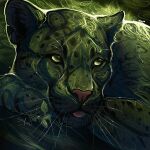  1:1 2021 ambiguous_gender digital_media_(artwork) felid feral green_eyes headshot_portrait leopard mammal mssafiru pantherine portrait safiru solo whiskers 