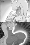  ! 2018 absorption_vore ambiguous_gender anthro big_breasts blush breast_growth breast_squish breast_transformation breasts carrying digital_media_(artwork) dragon emanata eyelashes eyes_closed featureless_breasts female feral gastropod goodra goomy greyscale group growth holding_breast honeycalamari huge_breasts looking_at_own_breasts looking_at_self mollusk monochrome nintendo nude open_mouth open_smile pok&eacute;mon pok&eacute;mon_(species) scalie signature slime smile solo_focus squish surprise transformation trio video_games vore wide_eyed 