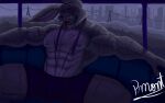  16:10 2021 abs anthro barazoku bedroom_eyes biceps big_bulge big_muscles biped bulge city city_background cityscape clothed clothing countershade_fur countershade_torso countershading dark digital_media_(artwork) digital_painting_(artwork) eyebrows five_nights_at_freddy&#039;s five_nights_at_freddy&#039;s_4 fur inviting lagomorph leporid looking_at_viewer male mammal muscular narrowed_eyes navel nightmare_bonnie_(fnaf) nipples open_mouth open_smile pecs pinumontbalou purple_eyes purple_theme quads rabbit scar seductive sharp_teeth signature sitting smile solo teeth thick_thighs tongue tongue_out underwear underwear_only video_games whiskers widescreen 