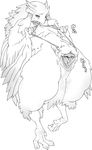  cloaca feathers furry monochrome nezumi nezunezu pussy pussy_juice spread_pussy 