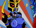  blackarachnia breasts flash lowres nipples optimus_prime shirt_lift surprise surprised transformers transformers_animated 