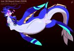  3_eyes abdominal_bulge ambiguous_gender ambiguous_prey anus aquatic_dragon breasts dragon english_text female female_pred flippers genitals glowing hi_res larger_pred licking licking_lips lux_(magicalfurry) magicalfurry marine multi_eye nipples pussy taur taur_pred tentacles text tongue tongue_out vore 