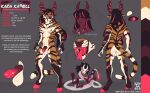  absurd_res anthro demon english_text felid genitals hi_res karn karn_kathell kira_kathell male mammal model_sheet nude pantherine penis satsukii solo text tiger url werubi_(satsukii) 