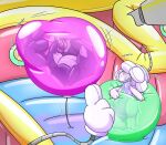  2021 absurd_res alternate_color ambiguous_gender anthro balloon black_body bound detailed_background digital_drawing_(artwork) digital_media_(artwork) encasement glistening goodra green_body green_eyes hi_res horusla inflatable legendary_pok&eacute;mon nintendo pok&eacute;mon pok&eacute;mon_(species) purple_body red_eyes rubber shadow_lugia shadow_pok&eacute;mon story story_in_description video_games 