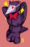  anthro armpit_hair avian balls barazoku big_balls black_body body_hair bow_tie collar collar_only darkner deltarune flaccid genitals hi_res male mask muscular muscular_male mushed_apricot nipples penis swatchling undertale_(series) video_games 