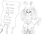  2021 absurd_res anthro big_breasts black_and_white breasts cartoon_network demon dialogue domestic_cat duo english_text felid feline felis female furniture gardenminttea hi_res horn mammal monochrome nicole_watterson simple_background sitting solo_focus stool text the_amazing_world_of_gumball white_background wings 