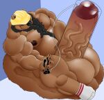  3d_(artwork) absurd_res anthro balls big_balls big_penis body_hair brent brown_body brown_fur brubearbrown chest_hair digital_media_(artwork) erection fur genitals hair hi_res huge_balls huge_penis humanoid_genitalia humanoid_penis hyper hyper_balls hyper_genitalia hyper_penis male male/male mammal mephitid muscular muscular_anthro muscular_male nipples nude pecs penis penis_pump pump simple_background skunk solo solo_focus vein 