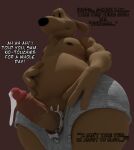  2021 3d_(artwork) absurd_res accessory anthro belly better_version_at_source big_belly big_nose blender_(disambiguation) bodily_fluids canid canine canis clothed clothing cock_ring cum cum_drip digital_media_(artwork) domestic_dog dripping dunkin_kk_(artist) english_text erection genital_fluids genitals hi_res hunting_dog imminent_orgasm irish_wolfhound jewelry male mammal musclegut nipples partially_clothed penis penis_accessory penis_jewelry precum sam_and_max samuel_dog sighthound simple_background snout solo text thick_thighs tight_clothing underwear video_games whining wide_hips 