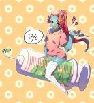  animal_humanoid blue_body blue_skin blush clothing female fish fish_humanoid floral_background grin hair headgear headwear hi_res humanoid leggings legwear looking_at_viewer marine marine_humanoid nurse_clothing nurse_headwear nurse_uniform pugthe2ro red_hair smile solo stilettos syringe undertale undertale_(series) undyne uniform video_games 