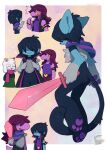  absurd_res alternate_costume alternate_species anthro bovid caprine clothed clothing clothing_swap deltarune dinosaur domestic_cat eyewear felid feline felis female furrification glasses goat group hi_res horn human kris_(deltarune) male mammal melee_weapon mochiri ralsei reptile scalie scarf susie_(deltarune) sword undertale_(series) video_games weapon 