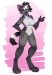  2021 5_fingers anthro black_nose breasts chesta claws digital_media_(artwork) eyebrows eyelashes featureless_breasts featureless_crotch female fingers fur hair hyaenid mammal nude smile 