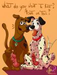  101_dalmatians absurd_res arousal balls canid canine canis collar disney domestic_dog feral genitals hanna-barbera hi_res knot lobofeo male mammal pawpads paws penis pongo scooby-doo scooby-doo_(series) spots 