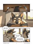  anthro bodily_fluids canid canine canis canyne_khai comic dream english_text hi_res male mammal school solo sweat teenager text url wolf young 