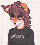  anthro brown_hair canid canine diamondpickaxe36 echodoll echodolls_(band) female female_(lore) fox fur hair hi_res lafoyan maco_(echodolls) mammal orange_body orange_fur portrait purple_eyes simple_background solo trans_(lore) trans_woman_(lore) white_body white_fur 