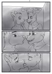  aariel anthro axel canid canine comic duo hi_res kissing male male/male mammal spanish_text text translated wolfyalex96_(artist) 