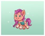  bag chibi equid equine female feral hair hasbro horse mammal mlp_g5 my_little_pony pony purple_hair ravensun smol solo sparkles sunny_starscout_(mlp) 