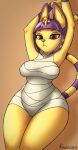  2021 animal_crossing ankha_(animal_crossing) anthro clothing digital_media_(artwork) domestic_cat eyebrows eyelashes felid feline felis female hair hi_res looking_at_viewer mammal nintendo ravirr solo video_games 