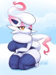  3:4 absurd_res anthro big_breasts breasts clothing faejunkie female fur hi_res hisuian_zorua legwear nintendo pok&eacute;mon pok&eacute;mon_(species) pok&eacute;morph pokemon_legends_arceus red_body red_fur regional_form_(pok&eacute;mon) short_stack signature solo sweater sweater_vest thick_thighs thigh_highs topwear vest video_games white_body white_fur yellow_eyes 