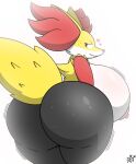  &lt;3 2021 absurd_res anthro big_breasts big_butt black_body black_fur bodily_fluids bornconfused breasts bubble_butt butt curvy_figure delphox female fur glistening glistening_breasts glistening_butt hi_res huge_breasts huge_butt hyper hyper_breasts looking_back motion_lines multicolored_body multicolored_fur nintendo nipples pok&eacute;mon pok&eacute;mon_(species) presenting presenting_hindquarters rear_view red_body red_eyes red_fur side_boob signature simple_background smile solo sweat sweaty_butt thick_thighs video_games voluptuous white_background white_body white_fur yellow_body yellow_fur 