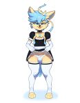  anthro anthrofied bulge choker clothing eeveelution eyeliner girly gloves handwear hi_res jewelry legwear maid_uniform makeup male necklace nintendo panties panty_bulge pok&eacute;mon pok&eacute;mon_(species) pok&eacute;morph shooty simple_background solo somescrub stockings sylveon tongue tongue_out underwear uniform video_games white_background 