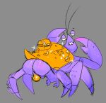  2021 arthropod backsack balls bedroom_eyes butt cchilab coconut_crab colored_sketch crustacean disney feral genitals gold_(metal) grey_background looking_at_viewer looking_back looking_back_at_viewer malacostracan male marine moana narrowed_eyes nude paguroid purple_body rear_view seductive simple_background solo tamatoa treasure treasure_chest yellow_balls 