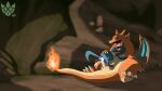  anal anal_penetration bodily_fluids canid charizard cum cumshot dragon duo ejaculation genital_fluids hatchlingbyheart hi_res lucario male male/male mammal nintendo penetration pok&eacute;mon pok&eacute;mon_(species) scalie video_games 