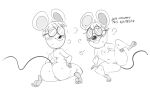  2021 animal_crossing anthro big_butt breasts butt dialogue english_text eyewear eyewear_only female front_view genitals glasses glasses_only greyscale grin hi_res mammal mhdrawin monochrome mouse murid murine nintendo nipples nude one_leg_up petri_(animal_crossing) presenting presenting_pussy pussy raised_leg rear_view rodent sketch smile solo spread_legs spreading text video_games 