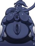  2020 alien alien_(franchise) alien_humanoid anus belly big_anus big_belly big_breasts big_butt big_pussy biped breasts butt butt_grab eyeless female genitals glistening glistening_body hand_on_butt hi_res huge_anus huge_breasts humanoid hyper hyper_belly hyper_genitalia hyper_pregnancy hyper_pussy lips looking_back not_furry nude plump_labia pregnant pregnant_female puffy_anus pussy simple_background solo thehelmetguy thick_lips white_background xenomorph 