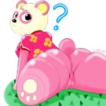  1:1 ? animal_crossing anthro anus breasts butt chubby_female clothed clothing female genitals giant_panda hi_res mammal nintendo panda_tail partially_clothed paws pink_body pink_clothing pinky_(animal_crossing) presenting presenting_pussy pussy slightly_chubby solo thick_thighs ursid video_games zokoira 