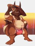  2021 4_fingers 4_toes abs absurd_res anthro anthro_male arm_markings belly big_belly big_biceps big_calves big_deltoids big_head big_muscles big_pecs big_quads big_tail big_triceps black_eyebrows black_horn bristol brown_arms brown_background brown_chest brown_clothing brown_ears brown_face brown_feet brown_fingers brown_hands brown_hat brown_headwear brown_legs brown_markings brown_neck brown_nose brown_pubes brown_tail brown_toes cheek_tuft claws clothed clothed_anthro clothed_male clothing colored conical_hat digital_drawing_(artwork) digital_media_(artwork) dipstick_ears dipstick_tail ear_markings ear_piercing ear_ring ear_tuft eyebrows facial_markings facial_tuft fan_character feet fingers fluffy fluffy_tail full-length_portrait gradient_background hand_on_hip happy hat head_markings head_tuft headgear headwear hi_res horn huge_muscles humanoid_feet humanoid_hands inner_ear_fluff league_of_legends leg_markings looking_at_viewer male mammal manly markings mask_(marking) multicolored_ears musclegut muscular muscular_anthro muscular_male navel nipples one_eye_closed open_mouth open_smile orange_background pecs piercing pink_nipples pink_tongue plantigrade portrait potbelly pupils purple_background raised_finger red_background red_eyes red_pupils riot_games shaded short short_anthro short_male simple_background slightly_chubby_anthro slightly_chubby_male smile smiling_at_viewer socks_(marking) solo spread_legs spreading standing tail_markings tan_arms tan_belly tan_chest tan_face tan_inner_ear tan_legs tan_markings tan_neck tan_tail thick_eyebrows three-quarter_portrait toes tongue topless topless_anthro topless_male tuft two_tone_arms two_tone_chest two_tone_face two_tone_legs two_tone_neck two_tone_tail video_games white_background white_claws white_tusks wide_stance yellow_background yordle 
