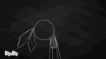  16:9 animated anthro black_background bow_tie clothed clothing digital_media_(artwork) dress female flipaclip halo lagomorph lazyphantasmagoria leporid looking_at_viewer mammal monochrome rabbit short_playtime simple_background smile solo transformation vib-ribbon vibri video_games widescreen wings 