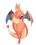  4:5 anthro anthrofied areola belly big_areola big_belly big_breasts blue_eyes bluespice blush breasts charizard dragon female fire genitals hi_res huge_breasts huge_thighs inverted_nipples membrane_(anatomy) membranous_wings nintendo nipples nude orange_body peach_pussy pok&eacute;mon pok&eacute;mon_(species) pok&eacute;morph pregnant puffy_areola pussy reptile scalie simple_background solo thick_tail thick_thighs video_games western_dragon white_background wings 