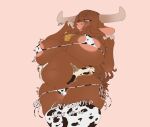  2021 5_fingers ambiguous_gender animal_bikini animal_print anthro anthro_focus areola areola_slip barely_visible_genitalia barely_visible_pussy beauty_mark belly belly_grab big_breasts big_horn bikini blush bovid bovine breasts brown_body brown_fur brown_hair caffeinatedsins camel_toe cattle clothed clothing cow_bikini cow_print cowbell curled_hair dark_body dark_fur dark_hair dipstick_fingers disembodied_hand duo eyebrows eyelashes female female/ambiguous female_focus fingers flora_(caffeinatedsins) fur genitals hair half-closed_eyes hi_res highland_cattle horn huge_breasts legs_together legwear long_hair looking_down looking_pleasured mammal micro_bikini moan narrowed_eyes navel nipple_outline open_mouth overweight overweight_anthro overweight_female pattern_clothing pattern_swimwear pink_nose portrait pubes pussy shaking shivering side-tie_bikini skimpy solo_focus standing stockings swimwear teeth text thick_eyebrows thick_thighs thigh_highs three-quarter_portrait tight_clothing tongue under_boob 