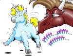  animate_inanimate calbeck dragon duo equid equine female feral floating helium horn hose inflatable inflation living_inflatable male male/female mammal taped_mouth unicorn 