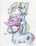  blue_body cutie_mark duo equid equine fan_character green_eyes gyro_tech hasbro hi_res hooves horn male mammal mane my_little_pony pink_body plinko quadruped sweetwater unicorn unicorn_horn young 