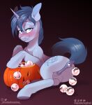  anal anal_beads anal_beads_in_ass anal_penetration animal_genitalia animal_pussy anus beads blush butt cutie_mark dock equid equine equine_pussy fan_character female feral food fruit gaping gaping_anus genitals halloween hasbro hi_res holidays hooves horn horse jack-o&#039;-lantern looking_at_viewer mammal masturbation meowcephei my_little_pony nude penetration plant pony presenting presenting_hindquarters puffy_anus pumpkin pumpkin_anal_beads pussy raised_tail sex_toy sex_toy_in_ass sex_toy_insertion shy_smile smile solo tesseract unicorn 