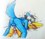  &lt;3 alonso_(alonsocas15) alonsocas15 anal anal_penetration anthro anthro_on_anthro anthro_penetrated anthro_penetrating anthro_penetrating_anthro anus balls blue_body blue_fur blush bodily_fluids brown_body brown_fur butt canid canine canis cum dialogue doggystyle domestic_dog duo embrace from_behind_position fur genital_fluids genitals hi_res hug knot lagomorph leporid looking_back looking_pleasured male male/male male_penetrated male_penetrating male_penetrating_male mammal motion_lines nude orgasm penetration penis rabbit sex silby_(silbyaws) traditional_media_(artwork) white_body white_fur yellow_body yellow_fur 