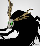  absurd_res antlers bone centaurworld deer_skull glowing glowing_eyes hi_res horn male monster skull slime soovka the_nowhere_king_(centaurworld) 