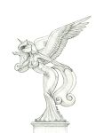  2021 anthro baron_engel breasts clothing dress equid equine feathered_wings feathers female friendship_is_magic gesture graphite_(artwork) greyscale hair hi_res horn long_hair mammal monochrome my_little_pony narrowed_eyes pencil_(artwork) princess_cadance_(mlp) sculpture solo spread_wings statue traditional_media_(artwork) winged_unicorn wings 