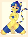  animal_crossing ankha_(animal_crossing) anthro breasts cowgirl_position crossed_arms digital_media_(artwork) domestic_cat felid feline felis female from_front_position genitals hi_res male male/female mammal nintendo nipples nude on_bottom on_top penis pussy sex shaded solo vaginal vestalover69 video_games 