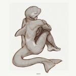  1:1 alsares anthro breasts feet female fin fingers hi_res mammal marine simple_background smile solo toes white_background 