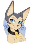  2016 amunet ankh anthro black_nose blue_eyes collar collar_ring digital_media_(artwork) domestic_cat ear_piercing ear_ring felid feline felis female flower hairless hairless_cat headshot_portrait mammal multicolored_body piercing plant portrait simple_background smile solo sphynx_(cat) tizzle_bizzle two_tone_body 